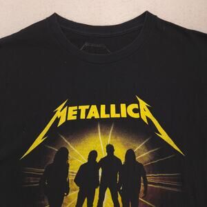 Metallica Band Crew Neck Graphic Short Sleeve T Shirt Mens Size L Black